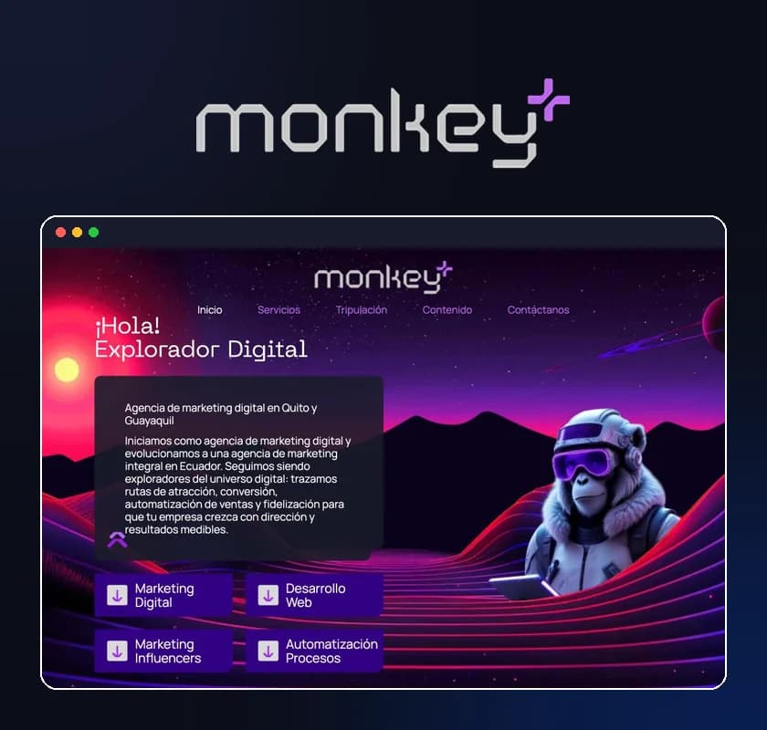 Monkey Plus logo and website